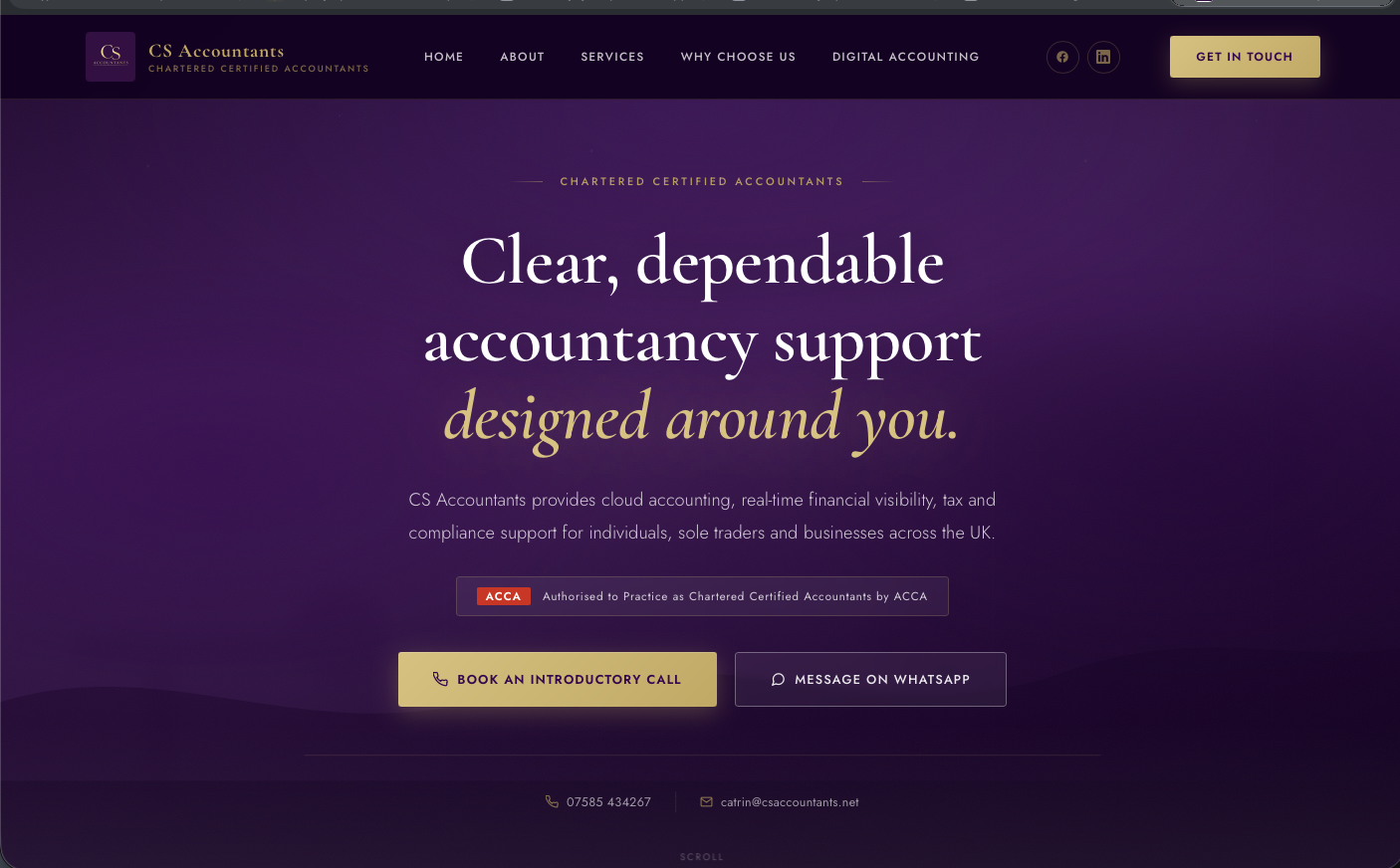 CS Accountants website preview