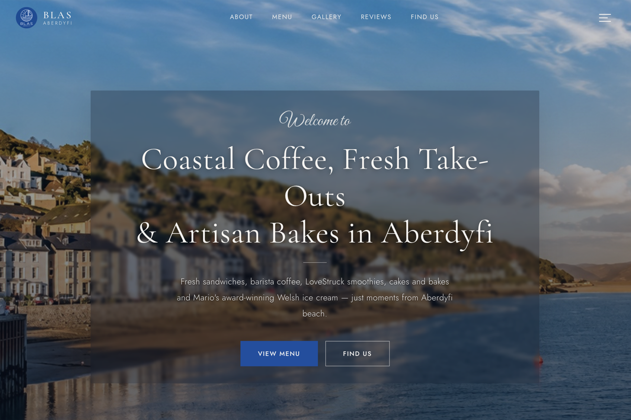 Blas Aberdyfi website preview