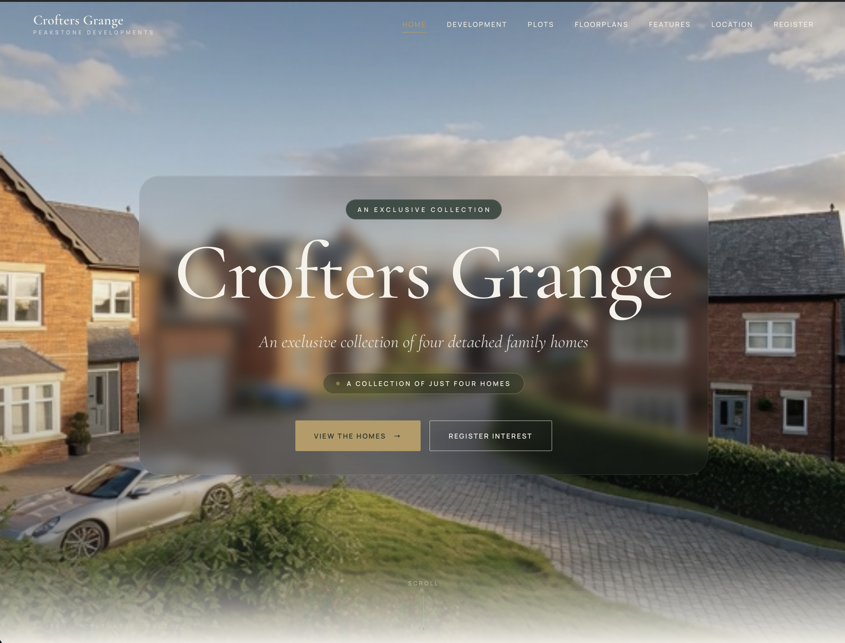 Crofters Grange, Peak Stone Developments website preview