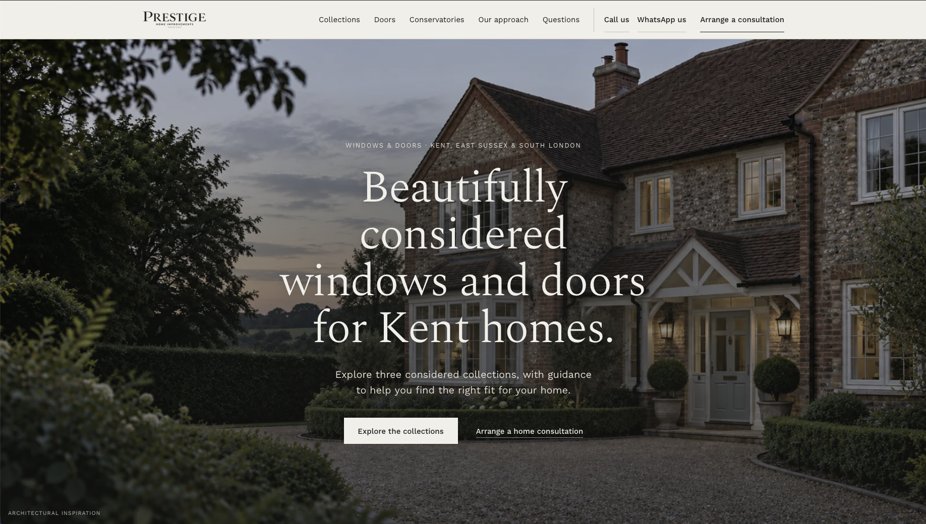 Prestige Home Improvements website preview