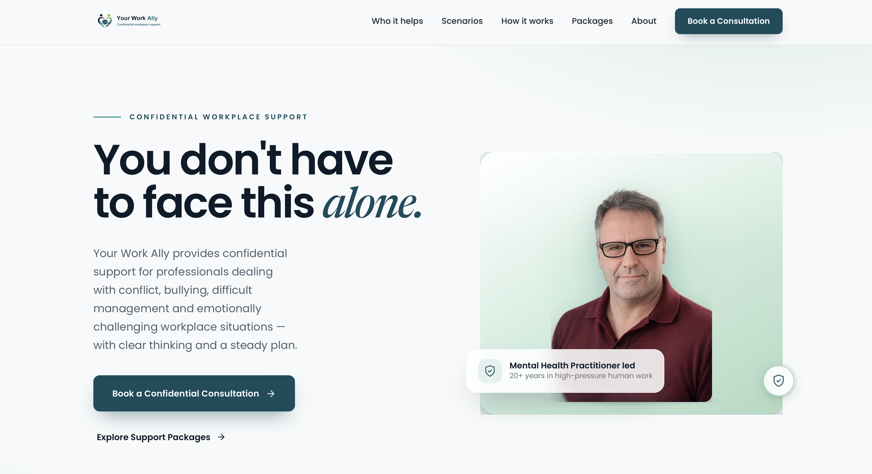 Your Work Ally website preview